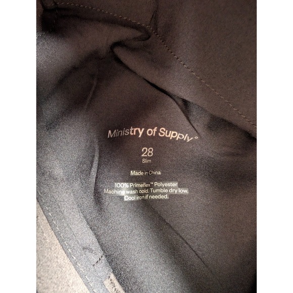 Ministry of Supply Kinetic Pant Mens 28/32 Slim Gray Dress Pants NWT - Picture 8 of 10
